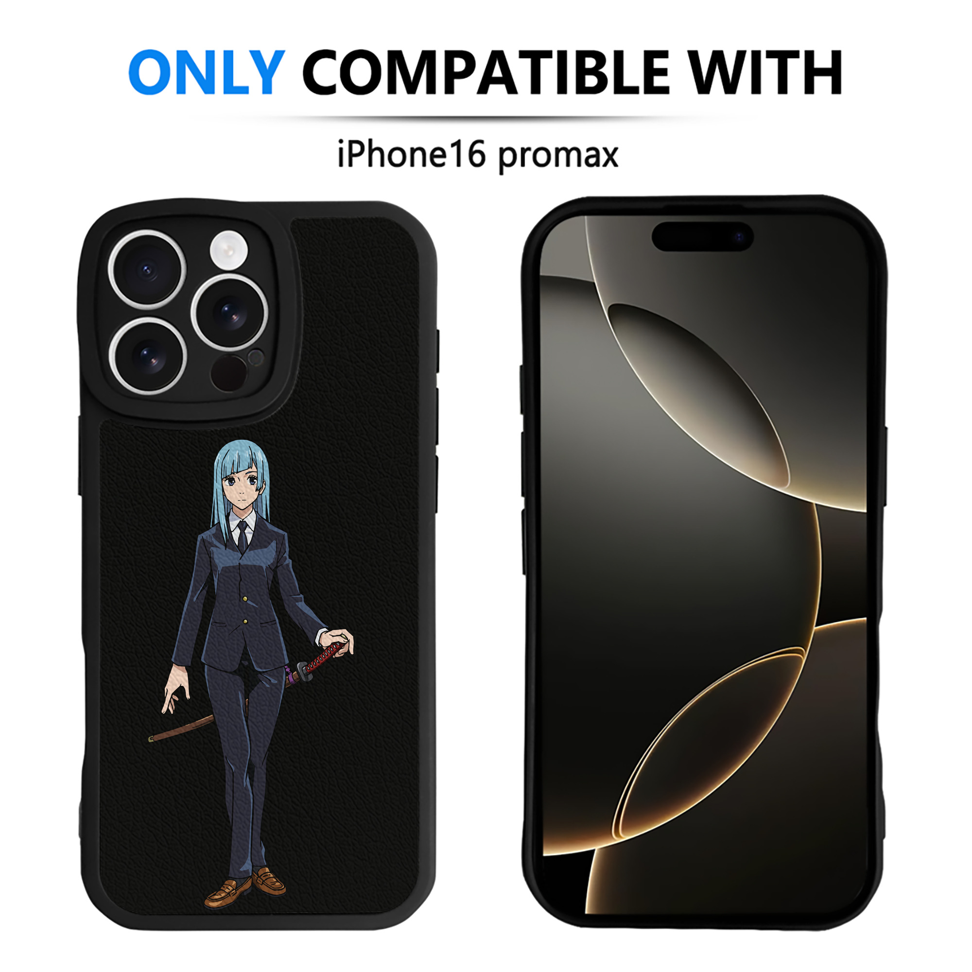 （画像用） 呪術廻戦 Jujutsu Kaisen 【iPhone 16シリーズ対応】シリコンスマホケース（レザー調） 材質：シリコン